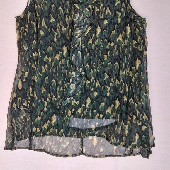 Donna Karan Silk Sleeveless Blouse Size Small in Camouflage - Picture 3 of 10